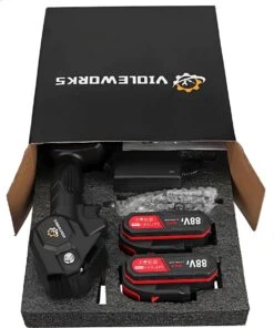 Violeworks® Accu Kettingzaag - Snoeizaag - Mini Kettingzaag - Handkettingzaag - Ook Voor Makita - Elektrische Kettingzaag - Elektrische Snoeischaar - Op Batterij - 2900 MAh - 1080W - 88V -Merkloos Winkel 1000x1200 1