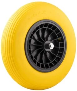 Merkloos Kruiwagenwiel Anti Lek - 4.80/4.00-8 - Massief PU Band - Lekvrij Wiel Met 130mm As - Kruiwagenband 4.80/400 Voor Kruiwagen -Merkloos Winkel 1007x1200