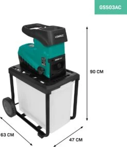 VONROC Stille Hakselaar/Shredder 2800W – Voor Takken Tot Ø45mm – Incl. 60L Opvangbak & Duwstok -Merkloos Winkel 1034x1200