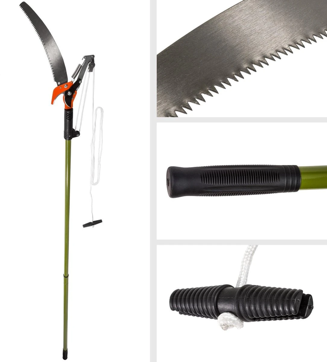 TecTake - Telescopische Boomzaag Snoeischaar Zaag Takken 2 TecTake - Telescopische Boomzaag Snoeischaar Zaag Takken - Afbeelding 2