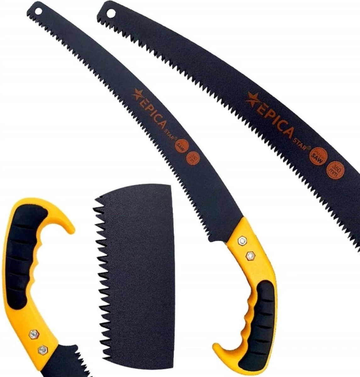 Tuin Handzaag - Takkenzaag - 17 Cm - Geel / Zwart - 350 Mm - Dubbel Gekarteld - Rubberen Handvat - Snoeizaag - Boomzaag - Houtzaag - Handzaag - Tuinieren 2 Tuin Handzaag - Takkenzaag - 17 Cm - Geel / Zwart - 350 Mm - Dubbel Gekarteld - Rubberen Handvat - Snoeizaag - Boomzaag - Houtzaag - Handzaag - Tuinieren - Afbeelding 2