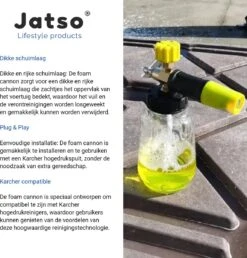 Jatso® Foam Cannon - Snow Foam - Foam Gun - Schuimlans - Foam Gun Auto - Foam Lance - Schuimsproeier - Snow Foam Cannon - Past Op Karcher K1 T/m K7 - Messing - Afneembaar Pistool -Merkloos Winkel 1151x1200 3