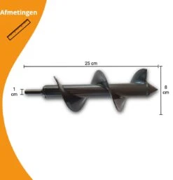 Grondboor Voor Boormachine - 8x25 Cm - Zwart 15 Grondboor Voor Boormachine - 8x25 Cm - Zwart -Merkloos Winkel 1154x1200