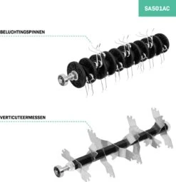 VONROC Elektrische Verticuteermachine - Gazonbeluchter – 1300W – Maaibreedte 320 Mm – 4 Dieptestanden (12/9/6/3 Mm) – Incl. 35L. Opvangbak -Merkloos Winkel 1160x1200