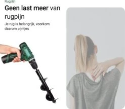 MaatWorkz - Grondboor - 25 CM - Boormachine - Bollenplanter - Moestuin - Palenboor - Boor - Tuin -Merkloos Winkel 1200x1045 1