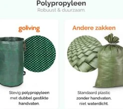 Goliving Tuinafvalzak - Set Van 2- Tuinafvalzakken Opvouwbaar - Tuinzak - Tuinafvalemmer - 2x 280 Liter - Groen -Merkloos Winkel 1200x1068 1