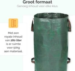 Goliving Tuinafvalzak - Set Van 2- Tuinafvalzakken Opvouwbaar - Tuinzak - Tuinafvalemmer - 2x 280 Liter - Groen -Merkloos Winkel 1200x1136 3