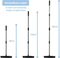2 In 1 Rubberen Bezem – Bezem Binnen & Buiten – Vloerwisser Met Steel - Met Huisdierhaar Verwijderaar - Vloertrekker – Veger - Extra Lang 160cm -Merkloos Winkel 1200x1156 3