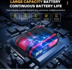 Violeworks® Accu Kettingzaag - Snoeizaag - Mini Kettingzaag - Handkettingzaag - Ook Voor Makita - Elektrische Kettingzaag - Elektrische Snoeischaar - Op Batterij - 2900 MAh - 1080W - 88V -Merkloos Winkel 1200x1156 6