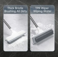 Synx Tools Luiwagen Borstel 2-in-1 Trekker - Badkamer Borstel Vloertrekker Met Steel Schrobborstel - Harde Borstelharen - Vloerwisser Badkamer - Met Telescopische Steel -Merkloos Winkel 1200x1169 1
