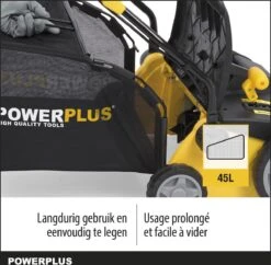 Powerplus POWXG7516 Elektrische Verticuteermachine - Mos Verwijderaar - 1800W - 360mm Maaibreedte- 45L Opvangbak - Incl. Gazonbeluchter/grasbeluchter -Merkloos Winkel 1200x1177 2