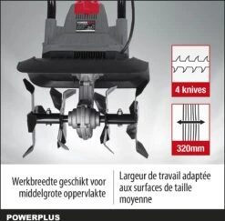 Powerplus POWEG7010 Tuinfrees - 1050W - Werkbreedte 320mm - Werkdiepte Max. 220mm - Incl. 4 Messen -Merkloos Winkel 1200x1179 11