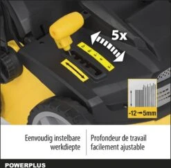 Powerplus POWXG7516 Elektrische Verticuteermachine - Mos Verwijderaar - 1800W - 360mm Maaibreedte- 45L Opvangbak - Incl. Gazonbeluchter/grasbeluchter -Merkloos Winkel 1200x1179 4
