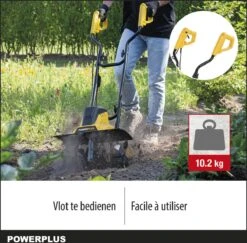 Powerplus POWXG72010 Tuinfrees - 1500W - Werkbreedte 450mm - Werkdiepte Max. 220mm - Incl. 6 Messen En Wielen -Merkloos Winkel 1200x1179 8