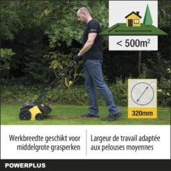 Powerplus POWXG7513 Elektrische Verticuteermachine - Mos Verwijderaar - 1400W - 320mm Maaibreedte - 45L Opvangbak - Incl. Gazonbeluchter/grasbeluchter -Merkloos Winkel 1200x1200 230