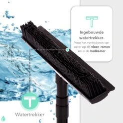 CLEANLY® Rubberen Bezem Met Vloerwisser - Kappersbezem - Zachte Bezem Binnen & Buiten - Vloertrekker Met Steel - 68-150 Cm -Merkloos Winkel 1200x1200 292