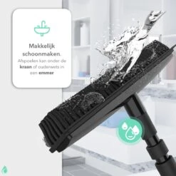 CLEANLY® Rubberen Bezem Met Vloerwisser - Kappersbezem - Zachte Bezem Binnen & Buiten - Vloertrekker Met Steel - 68-150 Cm -Merkloos Winkel 1200x1200 294
