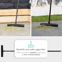 CLEANLY® Rubberen Bezem Met Vloerwisser - Kappersbezem - Zachte Bezem Binnen & Buiten - Vloertrekker Met Steel - 68-150 Cm -Merkloos Winkel 1200x1200 295