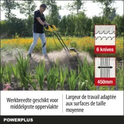 Powerplus POWXG72010 Tuinfrees - 1500W - Werkbreedte 450mm - Werkdiepte Max. 220mm - Incl. 6 Messen En Wielen -Merkloos Winkel 1200x1200 311