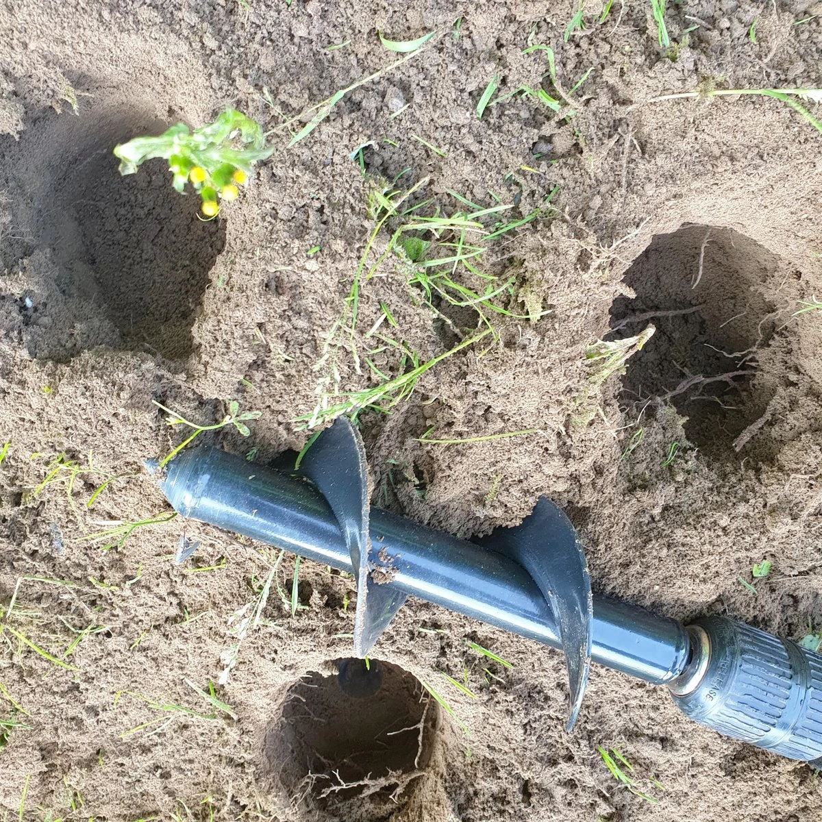 Grondboor Voor Boormachine - 8x25 Cm - Zwart 5 Grondboor Voor Boormachine - 8x25 Cm - Zwart - Afbeelding 5