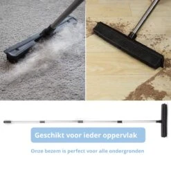 2 In 1 Rubberen Bezem – Bezem Binnen & Buiten – Vloerwisser Met Steel - Met Huisdierhaar Verwijderaar - Vloertrekker – Veger - Extra Lang 160cm -Merkloos Winkel 1200x1200 326