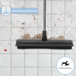 2 In 1 Rubberen Bezem – Bezem Binnen & Buiten – Vloerwisser Met Steel - Met Huisdierhaar Verwijderaar - Vloertrekker – Veger - Extra Lang 160cm -Merkloos Winkel 1200x1200 327