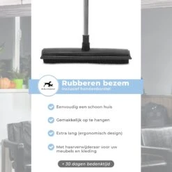 2 In 1 Rubberen Bezem – Bezem Binnen & Buiten – Vloerwisser Met Steel - Met Huisdierhaar Verwijderaar - Vloertrekker – Veger - Extra Lang 160cm -Merkloos Winkel 1200x1200 329