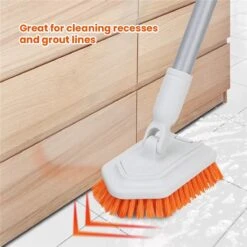 Merkloos Vloerschrobber - Bad Tegel Borstel Scrubber - Met 107cm Verstelbaar Lange - Voor Reiniging Badkamer Keuken Keramische Tegel - Oranje -Moederdag Cadeautje -Merkloos Winkel 1200x1200 373