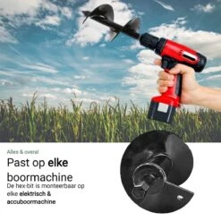 MaatWorkz - Grondboor - 25 CM - Boormachine - Bollenplanter - Moestuin - Palenboor - Boor - Tuin -Merkloos Winkel 1200x1200 378