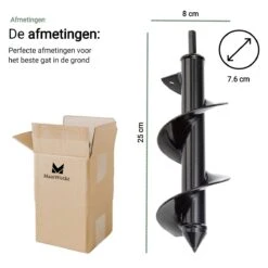 MaatWorkz - Grondboor - 25 CM - Boormachine - Bollenplanter - Moestuin - Palenboor - Boor - Tuin -Merkloos Winkel 1200x1200 380