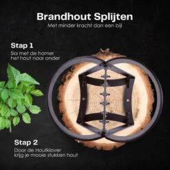 Flowkey® Houtklover - Houtsplijter Bijl - Houtkliever Kloofwig Gietijzer - Voor Hout & Aanmaakhout - Inclusief Gratis Hamer -Merkloos Winkel 1200x1200 451