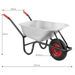Gardebruk Kruiwagen 100L - Luchtband - 250kg Draagkracht Zilver -Merkloos Winkel 1200x1200 649