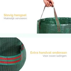 Goliving Tuinafvalzak - Set Van 2- Tuinafvalzakken Opvouwbaar - Tuinzak - Tuinafvalemmer - 2x 280 Liter - Groen -Merkloos Winkel 1200x1200 712