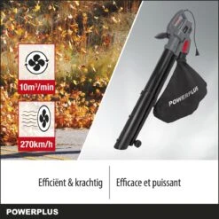 Powerplus POWEG9013 Elektrische Bladblazer - Bladzuiger En -versnipperaar - 3300W - Blazen - Zuigen - Versnipperen - Incl. 40L Opvangzak -Merkloos Winkel 1200x1200 714