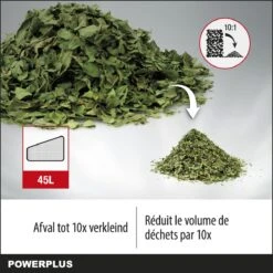 Powerplus POWEG9013 Elektrische Bladblazer - Bladzuiger En -versnipperaar - 3300W - Blazen - Zuigen - Versnipperen - Incl. 40L Opvangzak -Merkloos Winkel 1200x1200 717