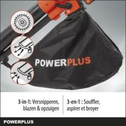Powerplus Dual Power POWDPG75270 Bladblazer - Bladzuiger En -versnipperaar - Brushless - Blazen - Zuigen - Versnipperen - Excl. Accu En Lader - Incl. Opvangzak 45L -Merkloos Winkel 1200x1200 738