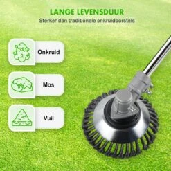 Merkloos SlimShop Onkruidborstel - Bosmaaier Grastrimmer - Onkruid - Onkruidkrabber - Voegenborstel - Onkruidverwijderaar - Max 10.000 Toerental P/m - 20CM -Merkloos Winkel 1200x1200 784