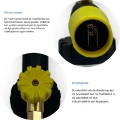 Jatso® Foam Cannon - Snow Foam - Foam Gun - Schuimlans - Foam Gun Auto - Foam Lance - Schuimsproeier - Snow Foam Cannon - Past Op Karcher K1 T/m K7 - Messing - Afneembaar Pistool -Merkloos Winkel 1200x1200 806
