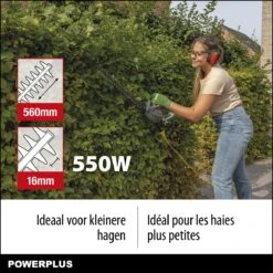 Powerplus POWEG40100 Elektrische Heggenschaar - 550W - Snoeien En Knippen - Zwaardlengte 560mm - Mesafstand 16mm - Haagschaar Voor Tuinonderhoud -Merkloos Winkel 1200x1200 82