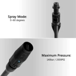 Merkloos 140 Bar Hogedrukspuitlans - Hogedrukreiniger Kärcher-opzetstuk - Verstelbare Sproeikop Voor Karcher Hogedrukreiniger - Accessoire Voor Karcher K1 K2 K3 K4 K5 K6 K7 -Merkloos Winkel 1200x1200 830