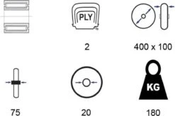 Kruiwagen Wiel 4.00 - 8 Luchtband Lijnprofiel - Asdiameter 20mm -Merkloos Winkel 1200x795 3