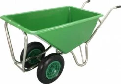 Kruiwagen Met Dubbel Luchtwiel Stal Eco Groen 160 Liter -Merkloos Winkel 1200x833