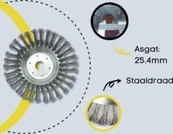 Merkloos Onkruidborstel Voor Bosmaaier | 200mm 20 Cm Staalborstel Nieuw | Universele Onkruidborstel 200 Mm - Onkruidverwijderaar - Voegenborstel - Grastrimmer -Merkloos Winkel 1200x928 3