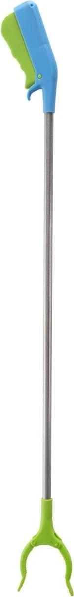 Merkloos 2x Zwerfvuilgrijpers/afvalgrijpers Voor Kinderen 77 Cm Groen/blauw - Grijparmen/afvalgrijpers/vuilnisgrijpers