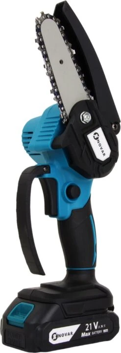 NovarGarden® Mini Kettingzaag NG1 - Met 2x Accu - Takkenzaag - Snoeizaag - Electrisch - Handzaag - Boomzaag - 21V -Merkloos Winkel 414x1200
