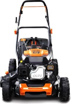 FUXTEC Grasmaaier Benzine - 46cm - Zelfrijdend / Zelftrekkend / Achterwielaandrijving - Mulchfunctie - Opvangbak 50L - FX-RM4646 -Merkloos Winkel 818x1200