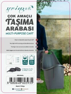 Kruiwagen Met Wielen Antraciet Tuintrolley Shoppingkar Bolderkar Max 50kg -Merkloos Winkel 907x1200 2